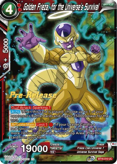 Golden Frieza, for the Universe's Survival (BT16-010) [Realm of the Gods Prerelease Promos] | Shuffle n Cut Hobbies & Games