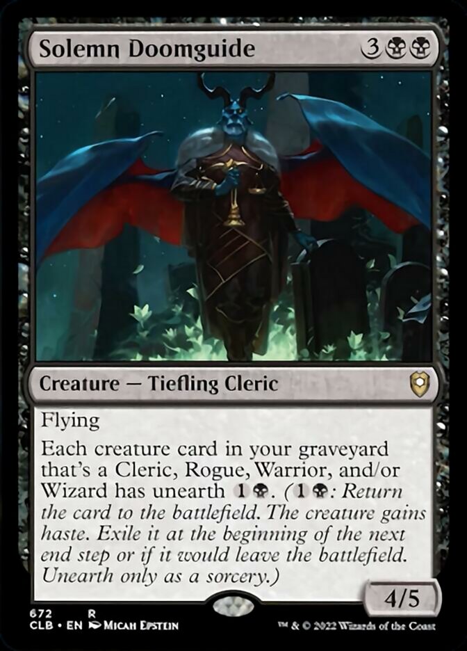 Solemn Doomguide [Commander Legends: Battle for Baldur's Gate] | Shuffle n Cut Hobbies & Games