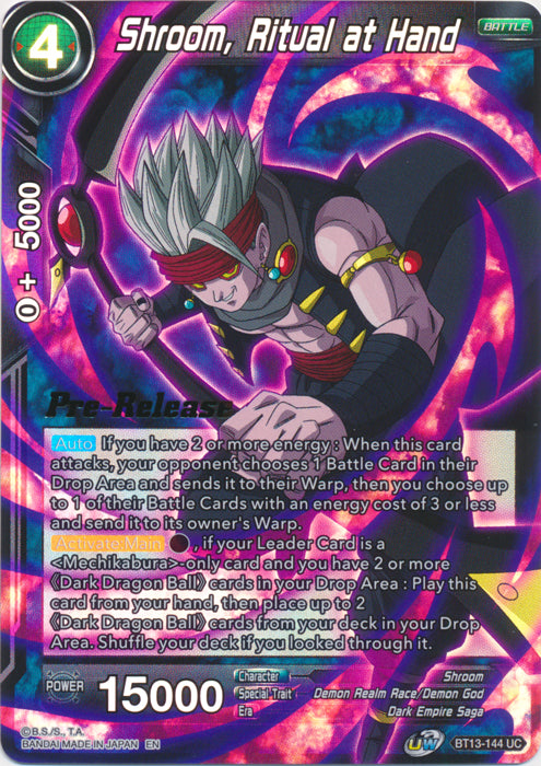Shroom, Ritual at Hand (BT13-144) [Supreme Rivalry Prerelease Promos] | Shuffle n Cut Hobbies & Games