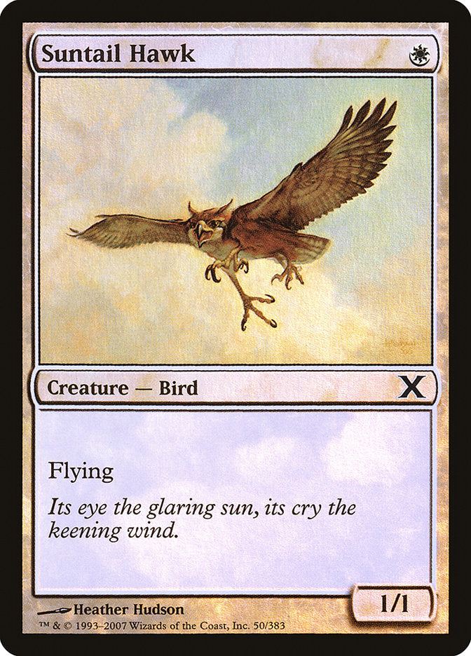 Suntail Hawk (Premium Foil) [Tenth Edition] | Shuffle n Cut Hobbies & Games