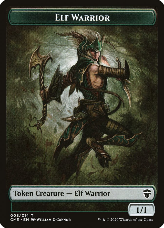 Angel // Elf Warrior Double-Sided Token [Commander Legends Tokens] | Shuffle n Cut Hobbies & Games