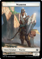 Warrior // Elspeth, Sun's Champion Emblem Double-Sided Token [March of the Machine Commander Tokens] | Shuffle n Cut Hobbies & Games