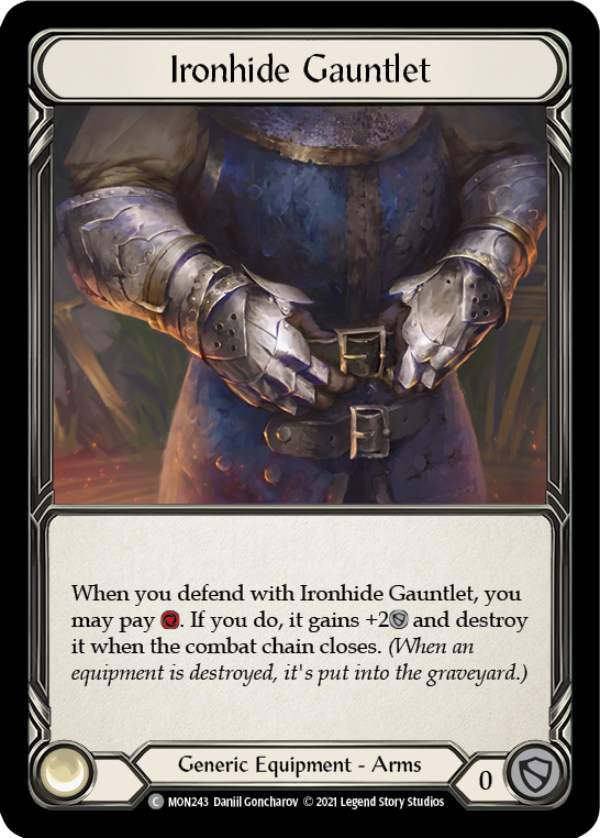 Ironhide Gauntlet (Cold Foil) [MON243-CF] 1st Edition Cold Foil | Shuffle n Cut Hobbies & Games