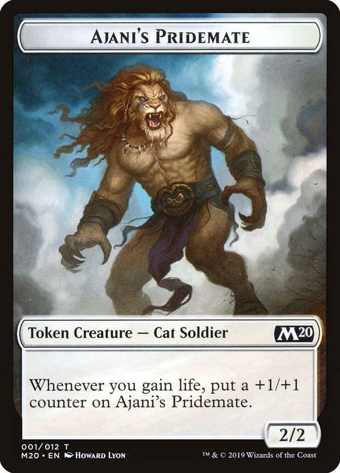 Ajani's Pridemate Token [Core Set 2020 Tokens] | Shuffle n Cut Hobbies & Games