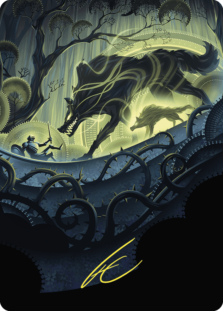 Unnatural Growth Art Card (Gold-Stamped Signature) [Wilds of Eldraine Art Series] | Shuffle n Cut Hobbies & Games