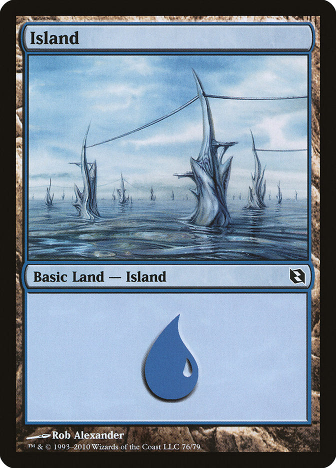 Island (76) [Duel Decks: Elspeth vs. Tezzeret] | Shuffle n Cut Hobbies & Games