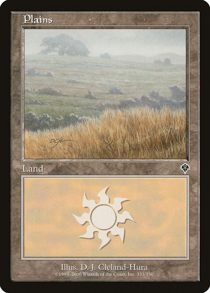 Plains (333) [Invasion] | Shuffle n Cut Hobbies & Games