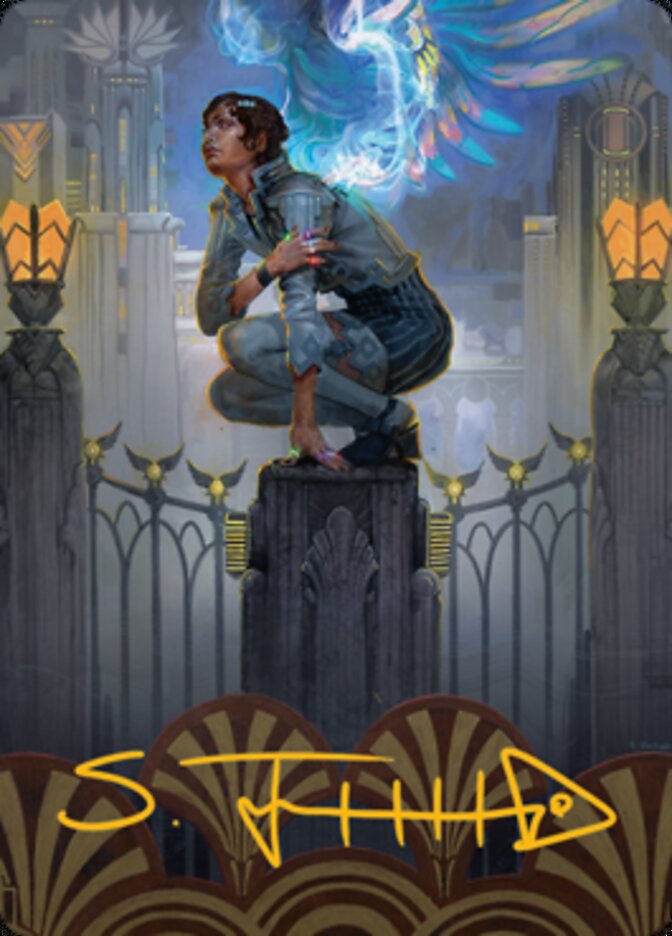 Giada, Font of Hope 2 Art Card (Gold-Stamped Signature) [Streets of New Capenna Art Series] | Shuffle n Cut Hobbies & Games