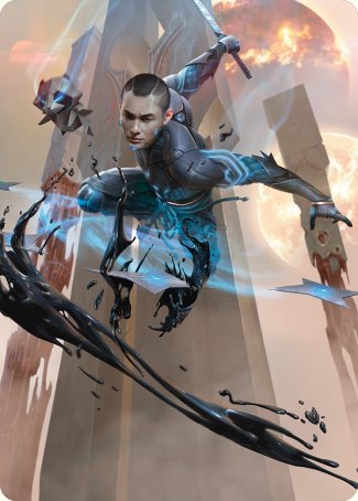 Kaito, Dancing Shadow Art Card [Phyrexia: All Will Be One Art Series] | Shuffle n Cut Hobbies & Games