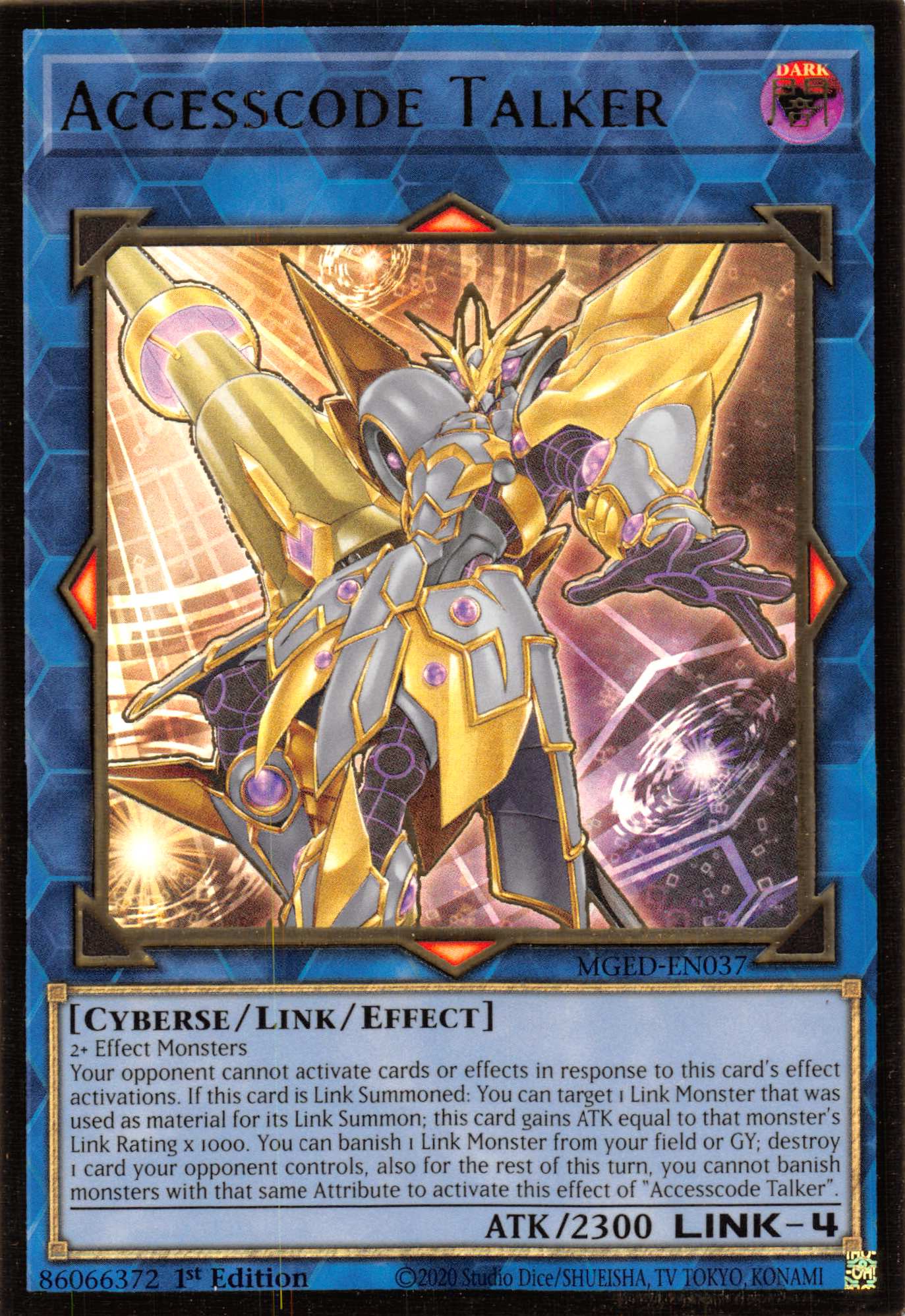 Accesscode Talker [MGED-EN037] Gold Rare | Shuffle n Cut Hobbies & Games