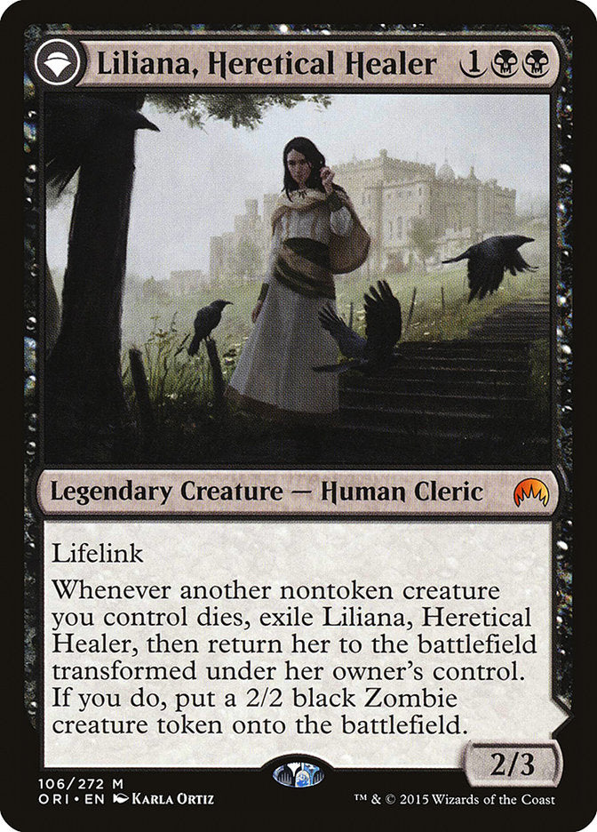 Liliana, Heretical Healer // Liliana, Defiant Necromancer [Magic Origins] | Shuffle n Cut Hobbies & Games