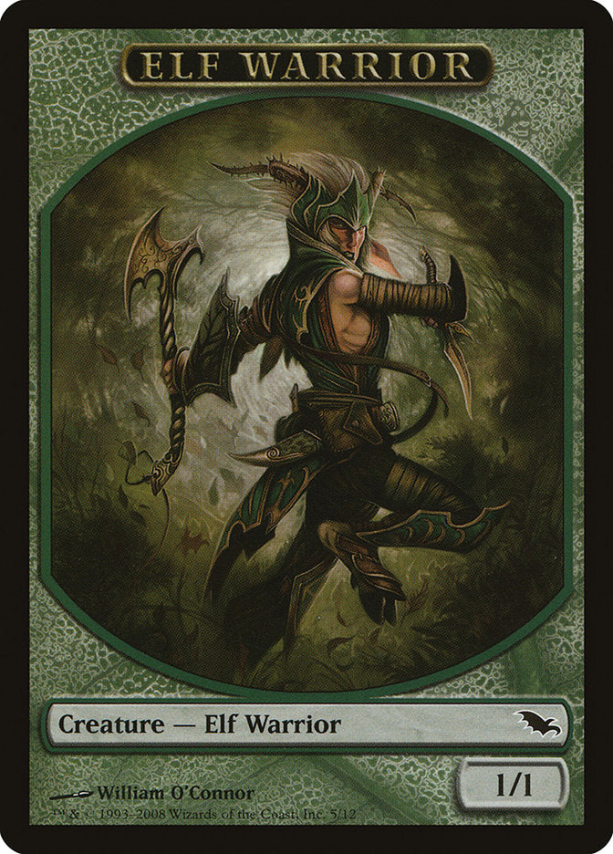 Elf Warrior Token (5/12) [Shadowmoor Tokens] | Shuffle n Cut Hobbies & Games