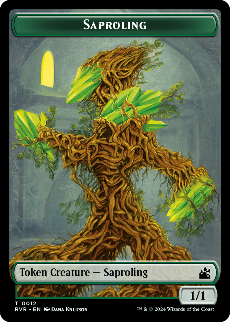 Saproling // Angel (0002) Double-Sided Token [Ravnica Remastered Tokens] | Shuffle n Cut Hobbies & Games