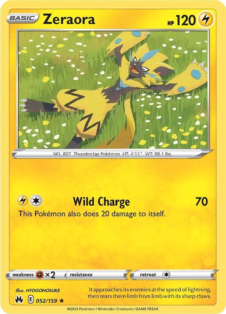 Zeraora (052/159) [Sword & Shield: Crown Zenith] | Shuffle n Cut Hobbies & Games