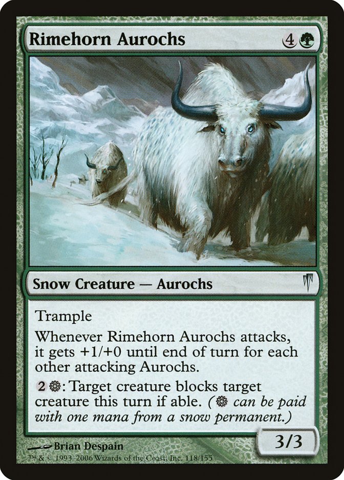 Rimehorn Aurochs [Coldsnap] | Shuffle n Cut Hobbies & Games