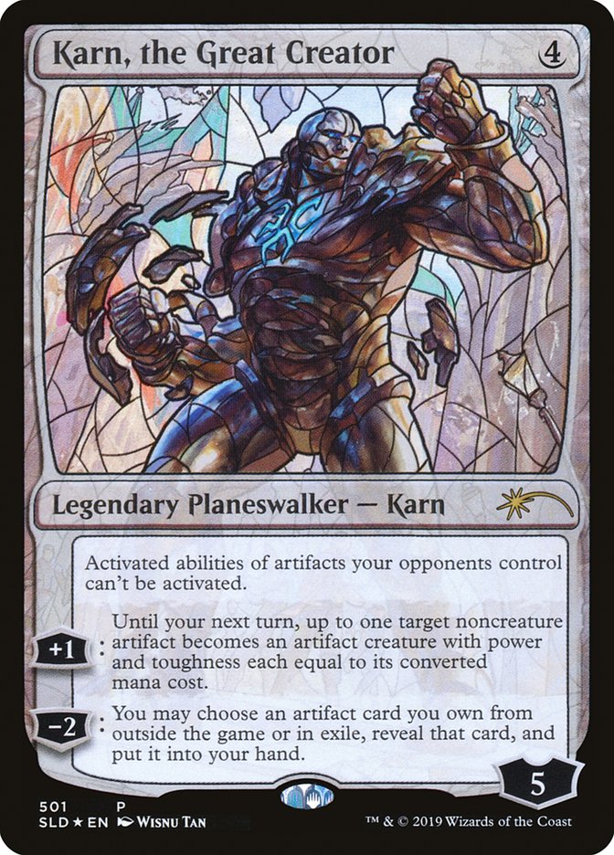 Karn, the Great Creator (Stained Glass) [Secret Lair Drop Promos] | Shuffle n Cut Hobbies & Games