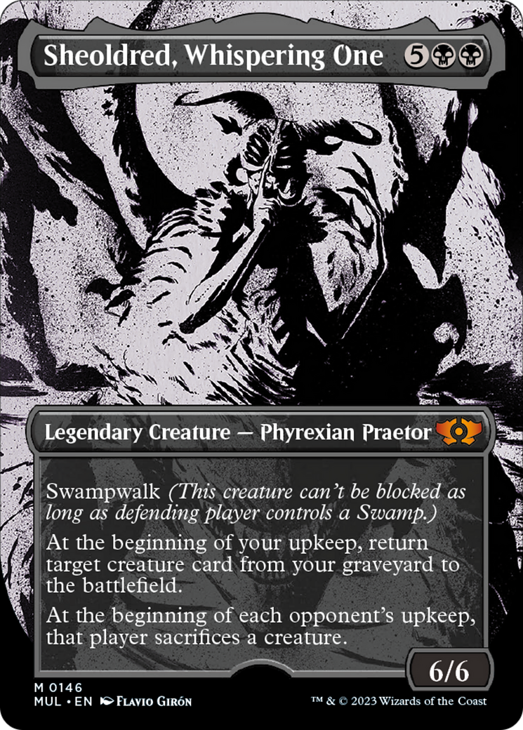 Sheoldred, Whispering One (Halo Foil) [Multiverse Legends] | Shuffle n Cut Hobbies & Games
