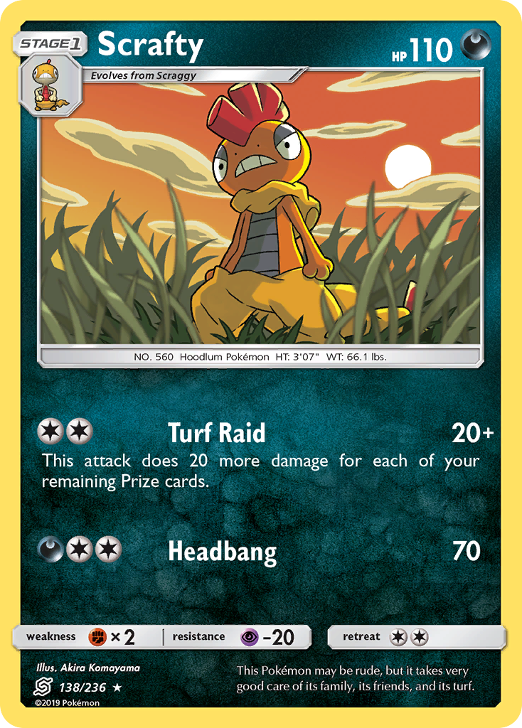 Scrafty (138/236) [Sun & Moon: Unified Minds] | Shuffle n Cut Hobbies & Games