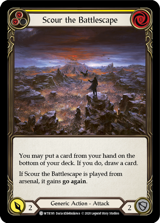 Scour the Battlescape (Yellow) [WTR195] Unlimited Edition Rainbow Foil | Shuffle n Cut Hobbies & Games