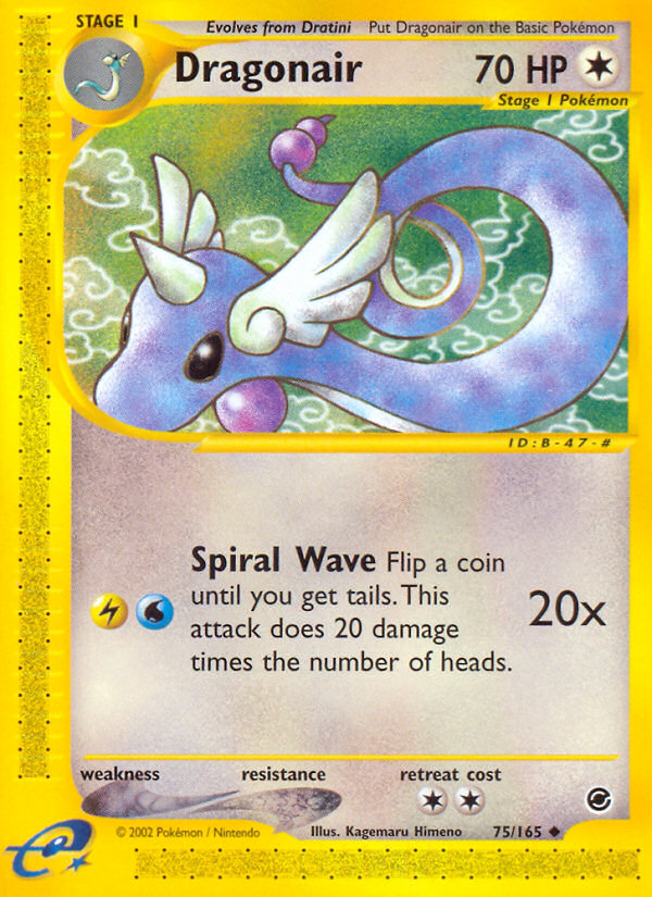 Dragonair (75/165) [Expedition: Base Set] | Shuffle n Cut Hobbies & Games