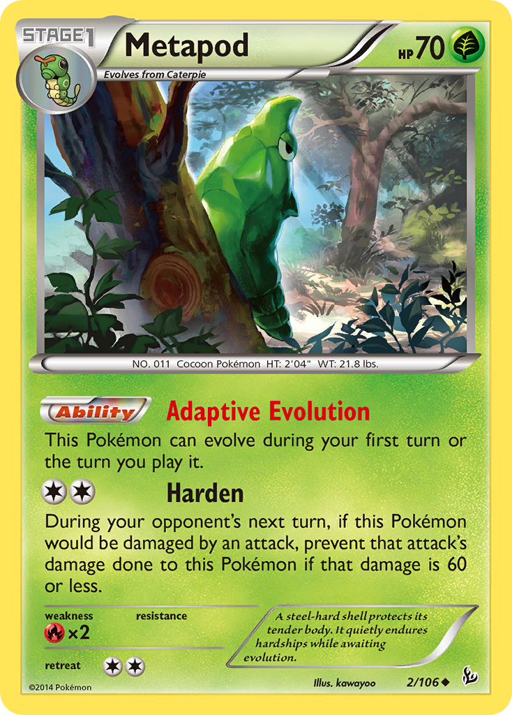 Metapod (2/106) [XY: Flashfire] | Shuffle n Cut Hobbies & Games