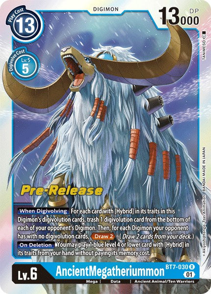 AncientMegatheriummon [BT7-030] [Next Adventure Pre-Release Cards] | Shuffle n Cut Hobbies & Games