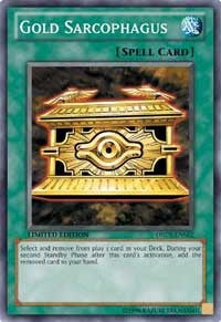 Gold Sarcophagus [DREV-ENSE2] Super Rare | Shuffle n Cut Hobbies & Games