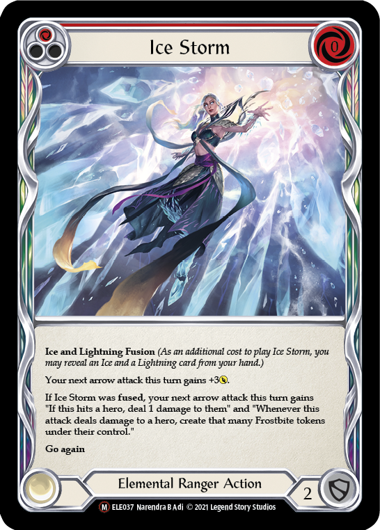 Ice Storm [U-ELE037] Unlimited Rainbow Foil | Shuffle n Cut Hobbies & Games