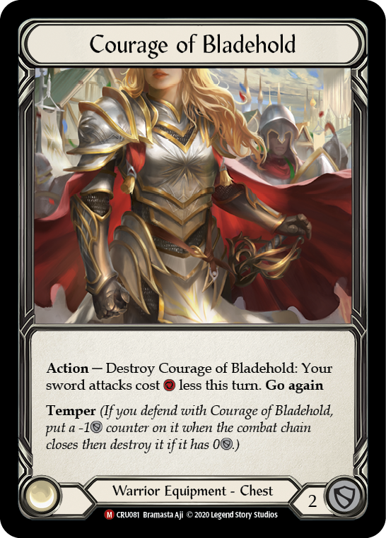 Courage of Bladehold [CRU081] 1st Edition Cold Foil | Shuffle n Cut Hobbies & Games