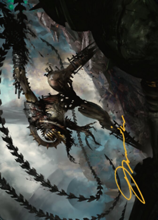 Razorlash Transmogrant Art Card (Gold-Stamped Signature) [The Brothers' War Art Series] | Shuffle n Cut Hobbies & Games