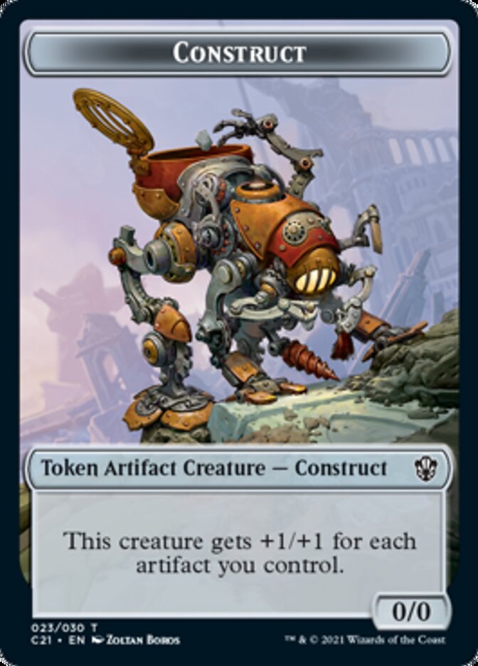 Copy // Construct (030) Double-Sided Token [Commander 2021 Tokens] | Shuffle n Cut Hobbies & Games