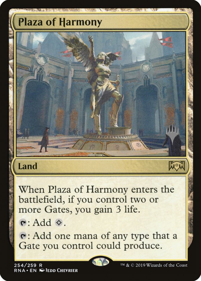 Plaza of Harmony (Promo Pack) [Ravnica Allegiance Promos] | Shuffle n Cut Hobbies & Games
