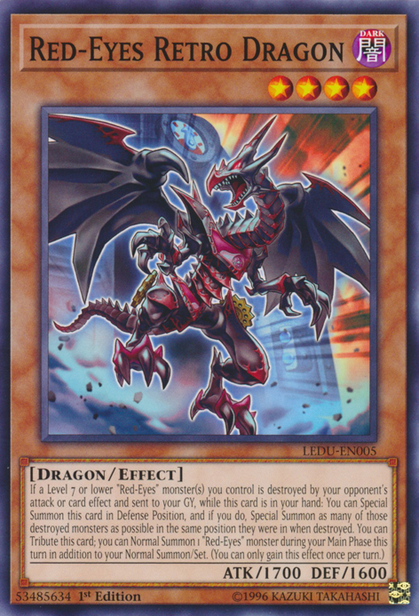 Red-Eyes Retro Dragon [LEDU-EN005] Common | Shuffle n Cut Hobbies & Games