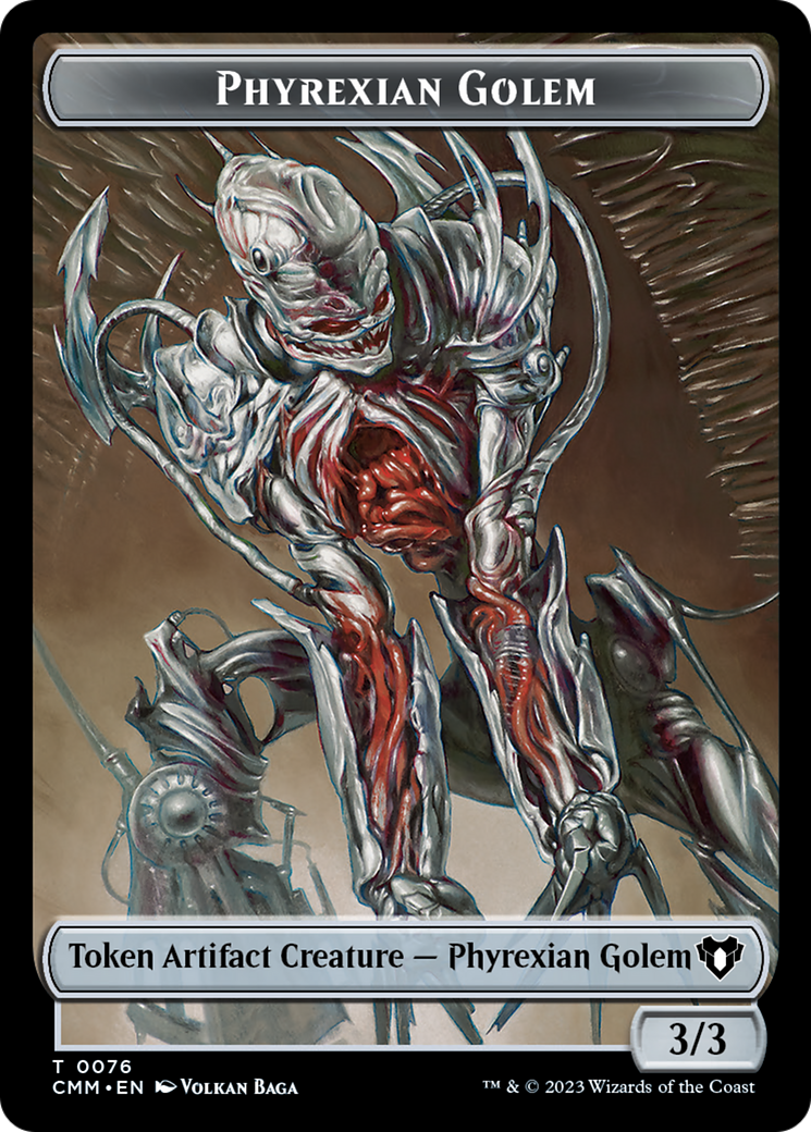 Phyrexian Golem // Ox Double-Sided Token [Commander Masters Tokens] | Shuffle n Cut Hobbies & Games