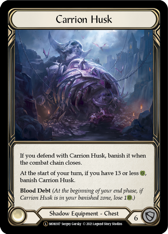 Carrion Husk (Rainbow Foil) [U-MON187-RF] Unlimited Edition Rainbow Foil | Shuffle n Cut Hobbies & Games