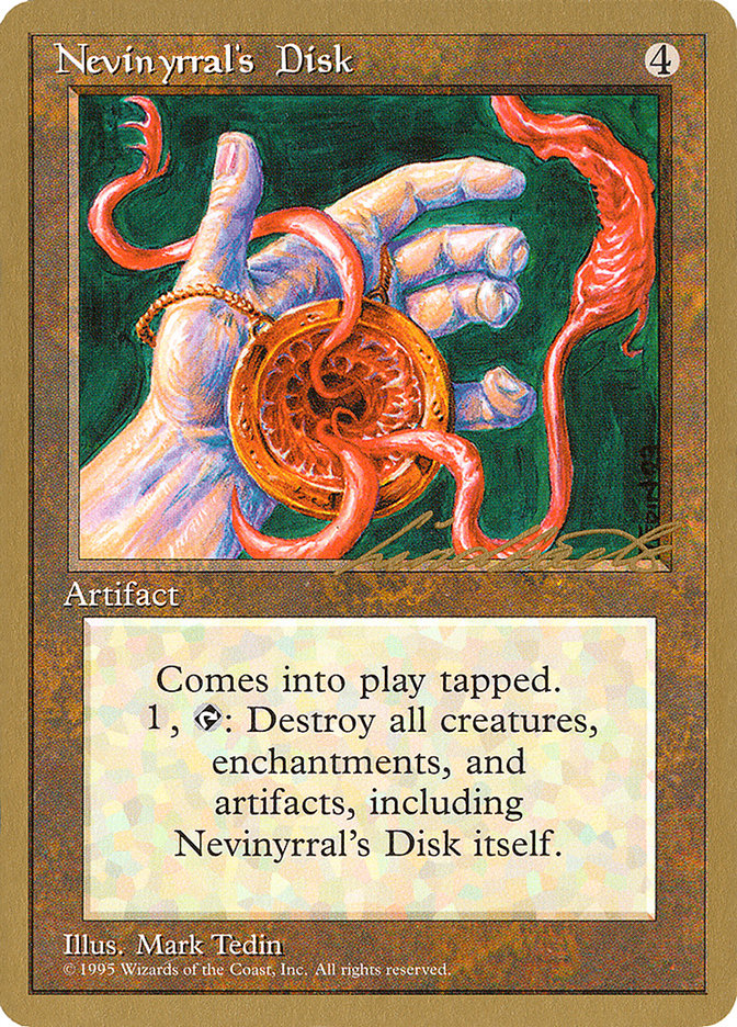 Nevinyrral's Disk (Leon Lindback) [Pro Tour Collector Set] | Shuffle n Cut Hobbies & Games