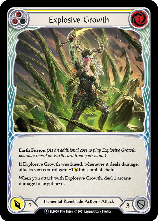 Explosive Growth (Yellow) [U-ELE068] Unlimited Normal | Shuffle n Cut Hobbies & Games