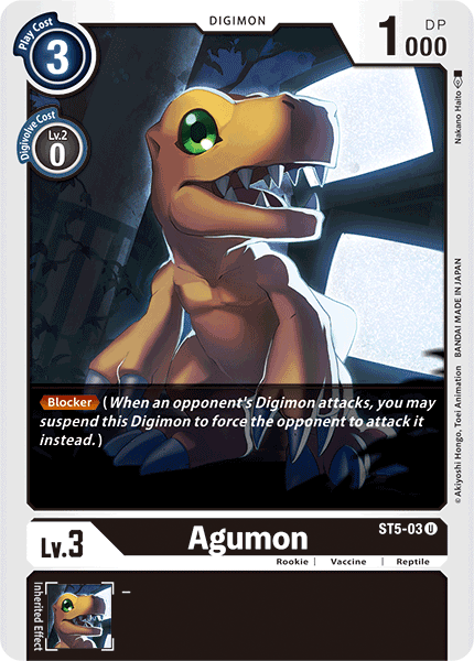 Agumon [ST5-03] [Starter Deck: Machine Black] | Shuffle n Cut Hobbies & Games