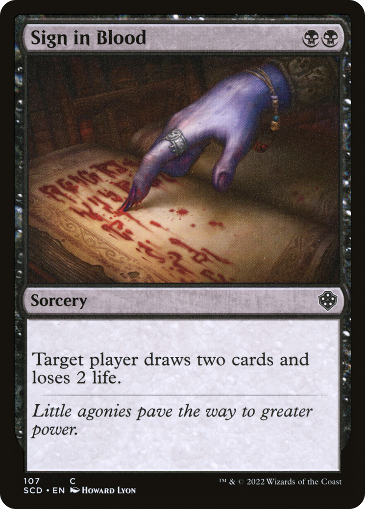 Sign in Blood [Starter Commander Decks] | Shuffle n Cut Hobbies & Games