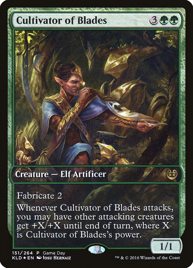 Cultivator of Blades (Game Day) (Full Art) [Kaladesh Promos] | Shuffle n Cut Hobbies & Games