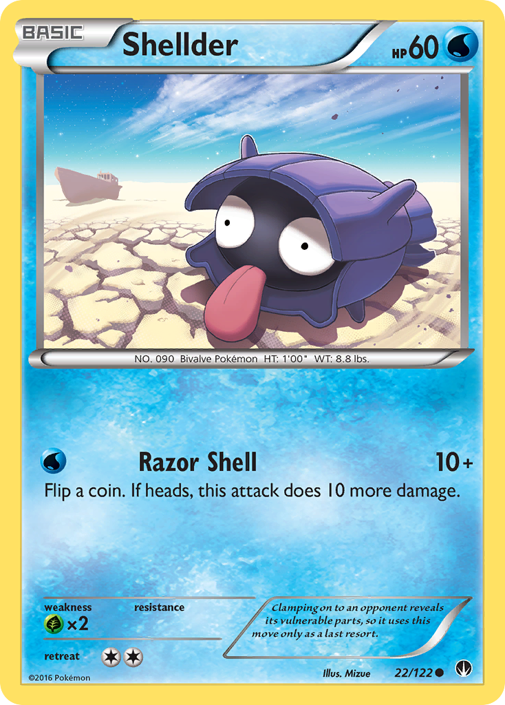 Shellder (22/122) [XY: BREAKpoint] | Shuffle n Cut Hobbies & Games