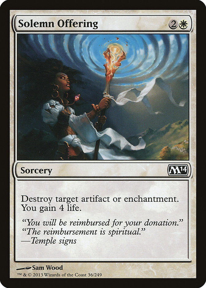 Solemn Offering [Magic 2014] | Shuffle n Cut Hobbies & Games