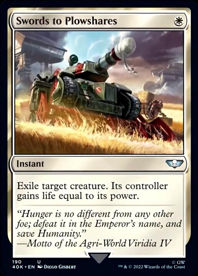 Swords to Plowshares (Surge Foil) [Warhammer 40,000] | Shuffle n Cut Hobbies & Games