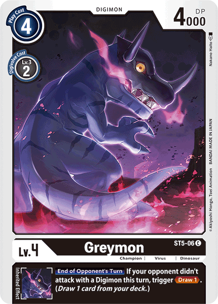 Greymon [ST5-06] [Starter Deck: Machine Black] | Shuffle n Cut Hobbies & Games
