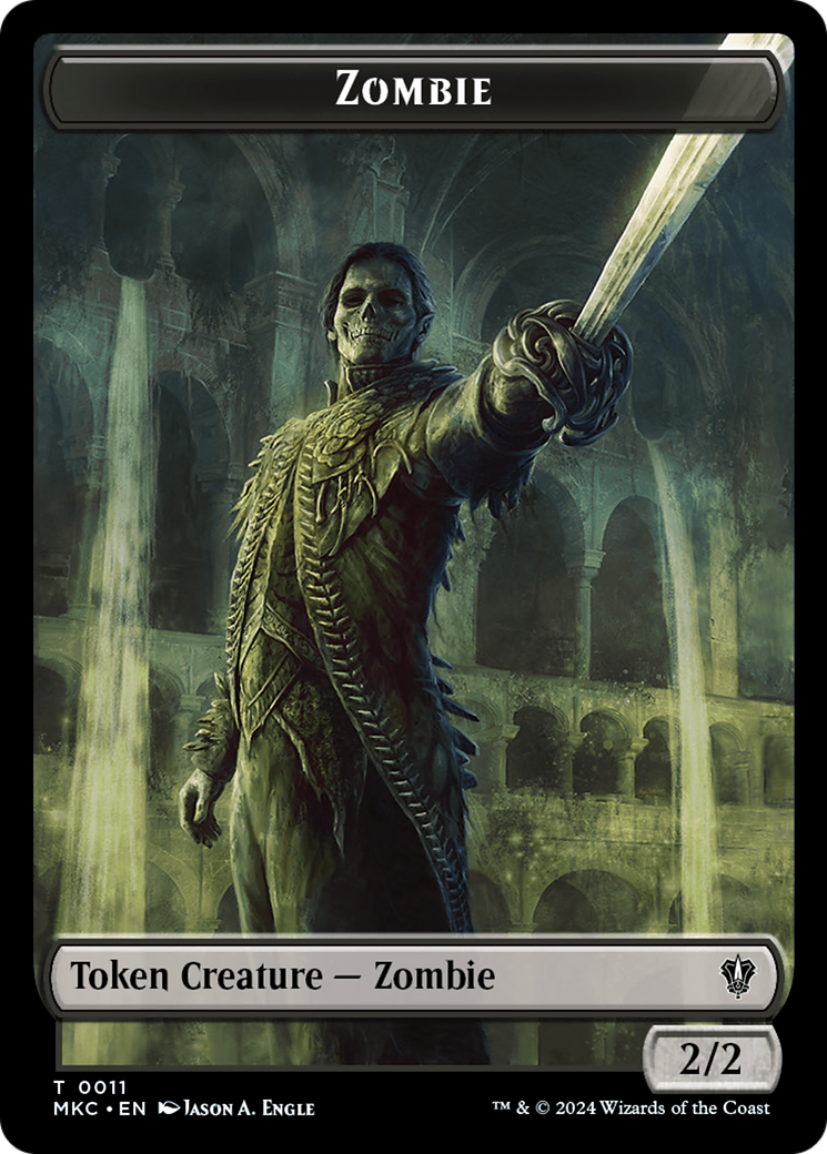 Copy // Zombie Double-Sided Token [Murders at Karlov Manor Commander Tokens] | Shuffle n Cut Hobbies & Games