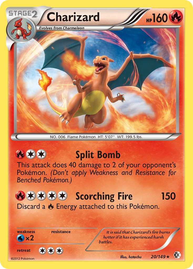 Charizard (20/149) (Cosmos Holo) (Blister Exclusive) [Black & White: Boundaries Crossed] | Shuffle n Cut Hobbies & Games