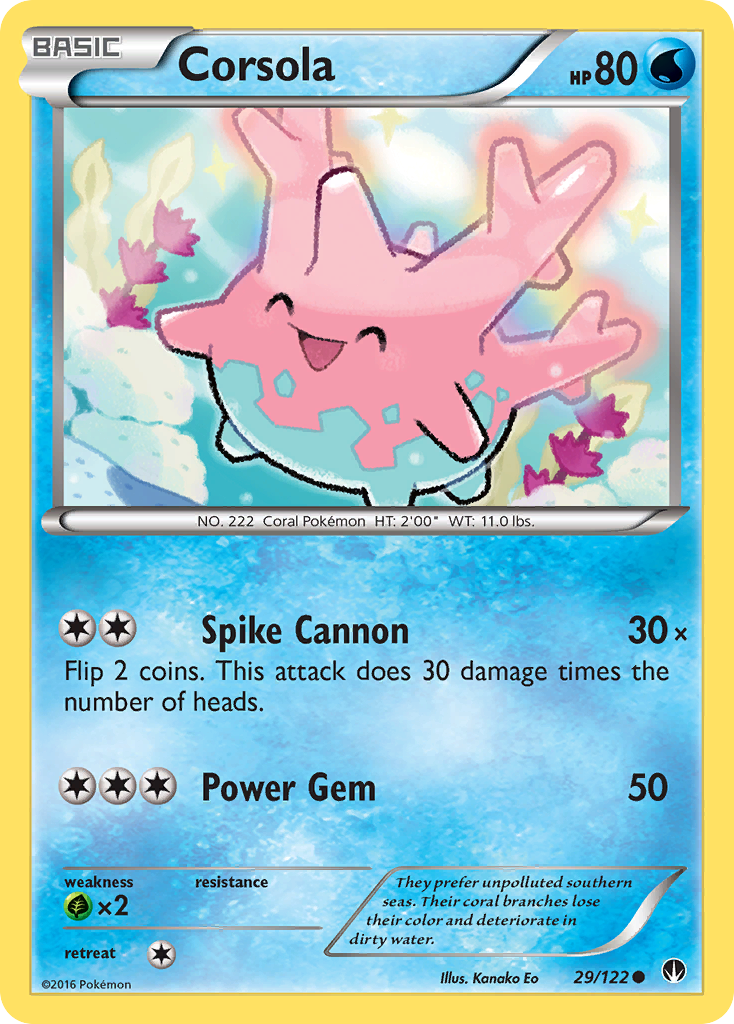 Corsola (29/122) [XY: BREAKpoint] | Shuffle n Cut Hobbies & Games