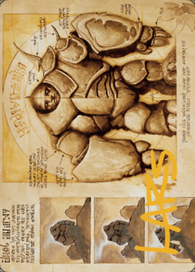 Precursor Golem Art Card (Gold-Stamped Signature) [The Brothers' War Art Series] | Shuffle n Cut Hobbies & Games