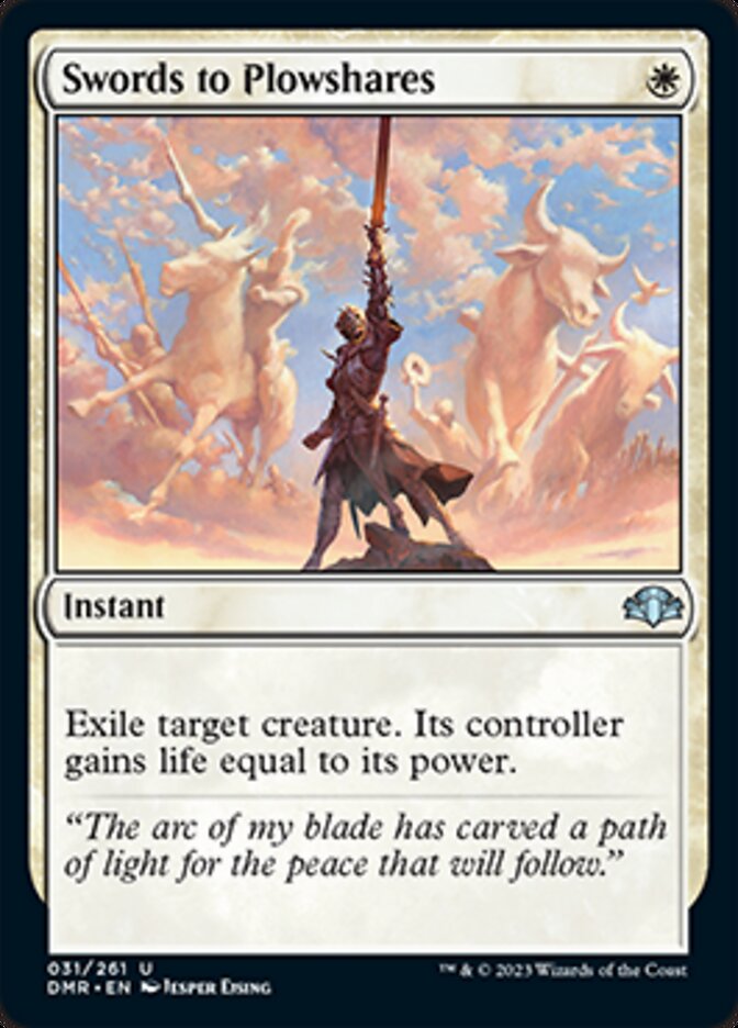Swords to Plowshares [Dominaria Remastered] | Shuffle n Cut Hobbies & Games