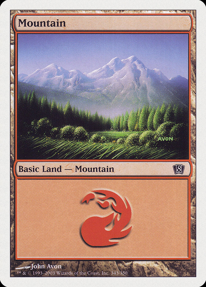 Mountain (343) [Eighth Edition] | Shuffle n Cut Hobbies & Games